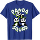 Cute Panda Family Graphic - Panda Squad T-Shirt - T-Shirt | Royal