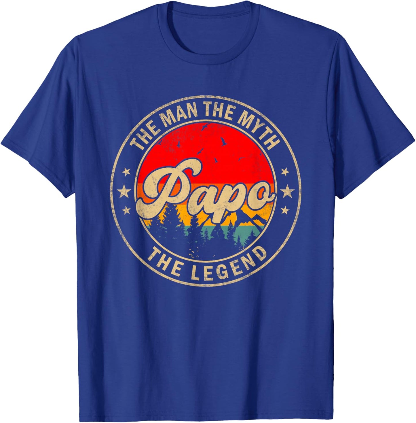 Papo the Man the Myth the Legend Father's Day for Grandpa T-Shirt - T-Shirt | Royal