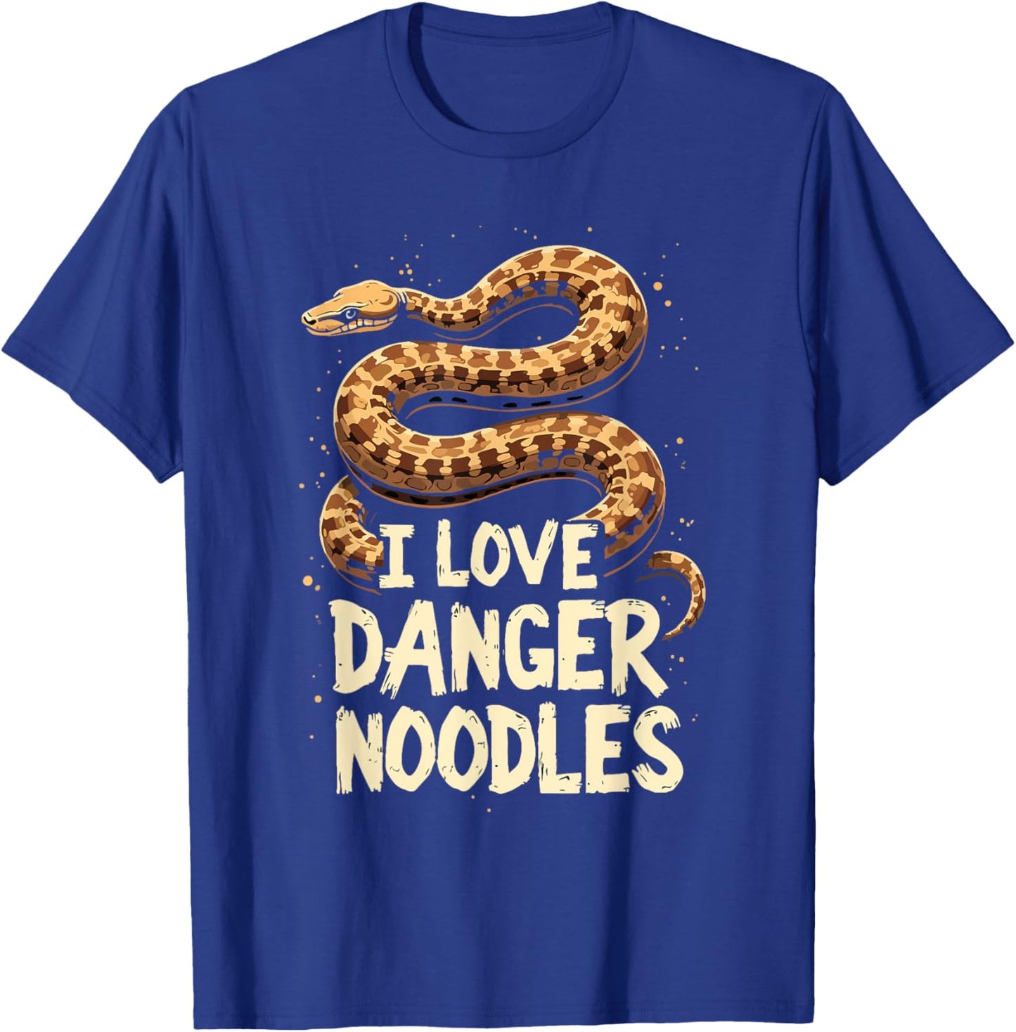 Ball Python Snake Lover Reptile I Love Danger Noodles T-Shirt - T-Shirt | Royal