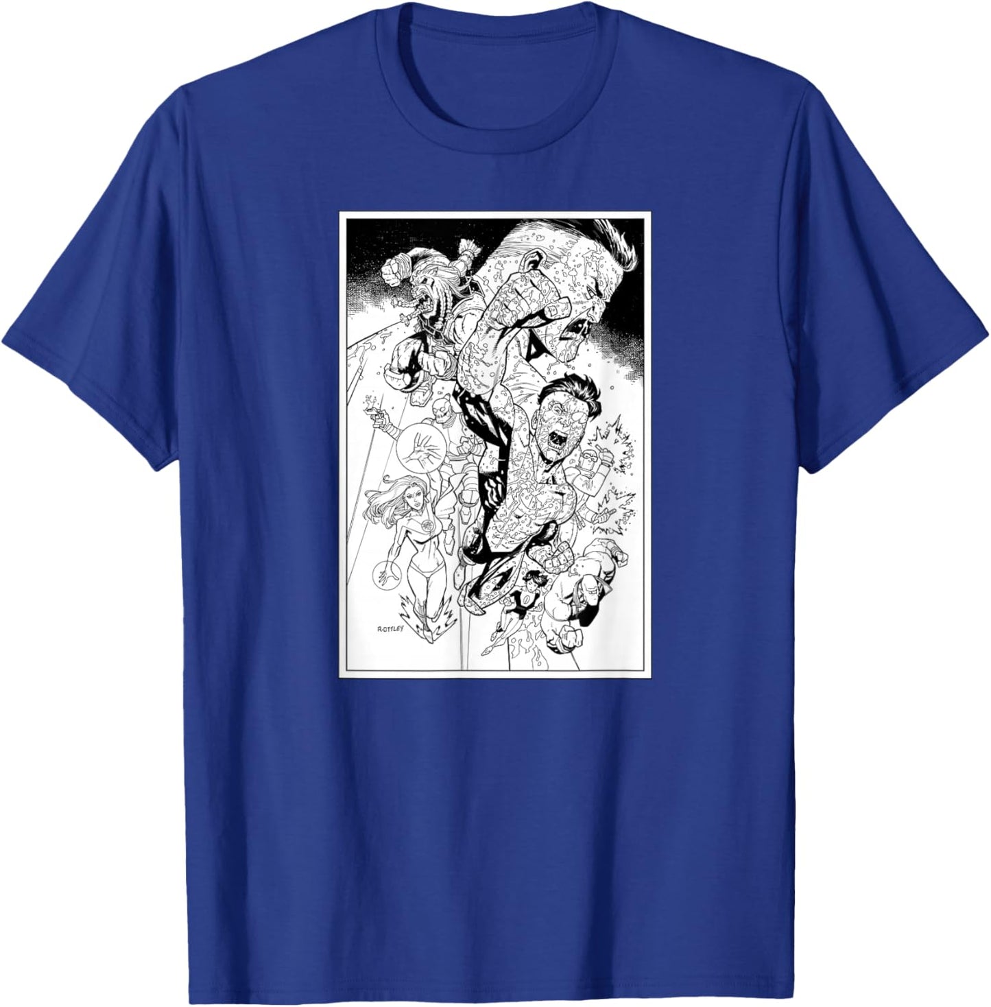 Invincible Character Montage T-Shirt - T-Shirt | Royal
