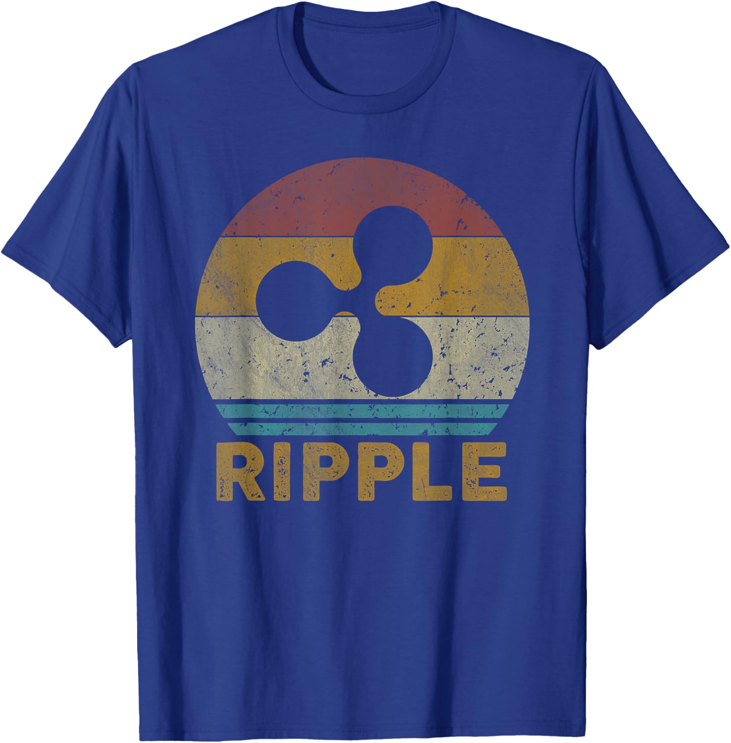Vintage Ripple (XRP) Crypto Ripple T-Shirt - T-Shirt | Royal