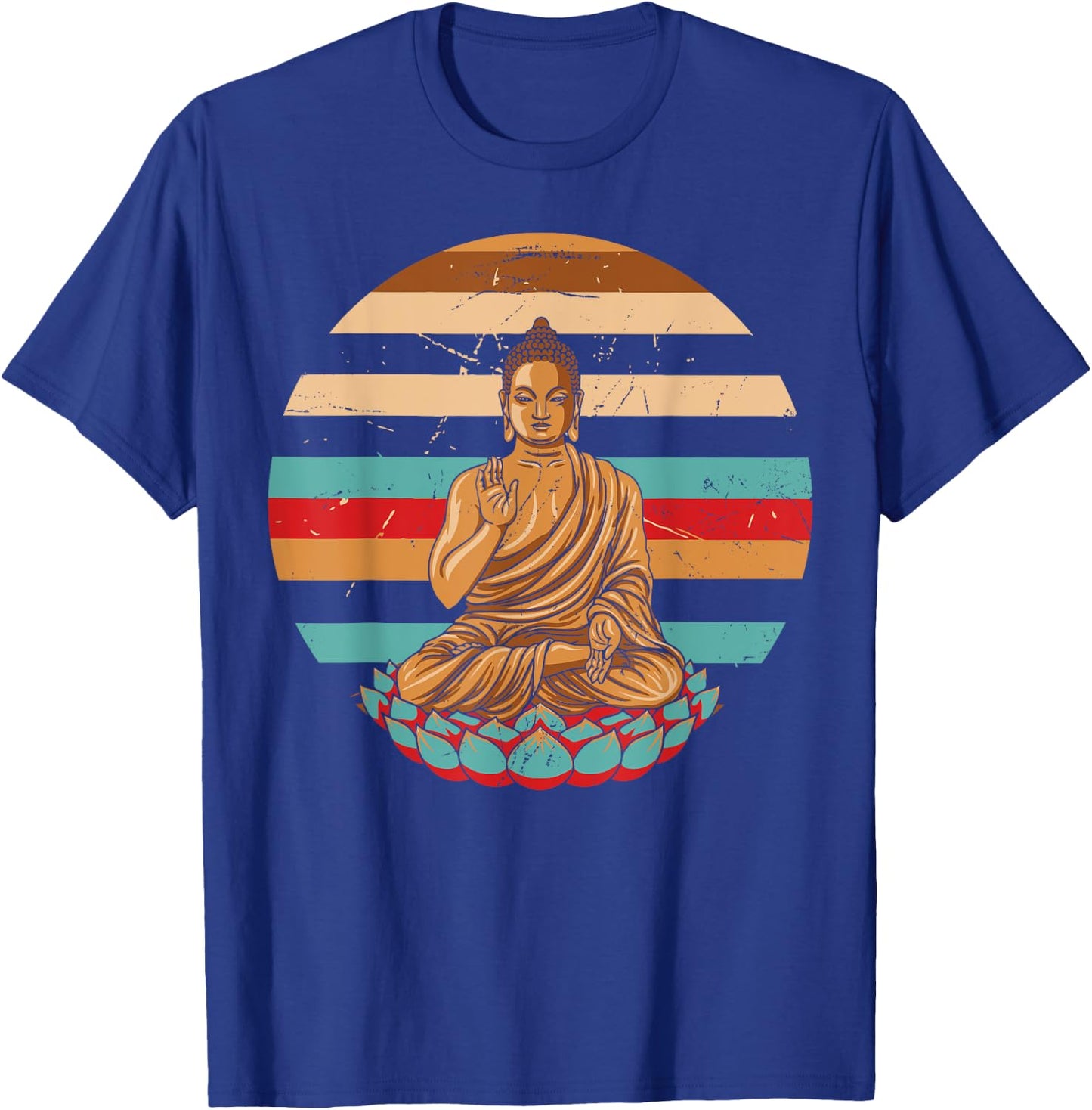 Vintage Style Retro Sleeping Buddha Gift T-Shirt - T-Shirt | Royal
