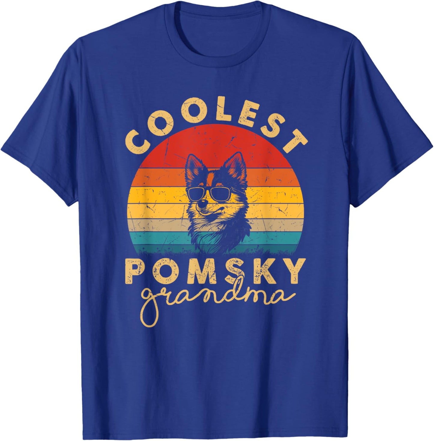 Pomsky Coolest Grandma Gifts Funny Pomsky Dog Mom T-Shirt - T-Shirt | Royal