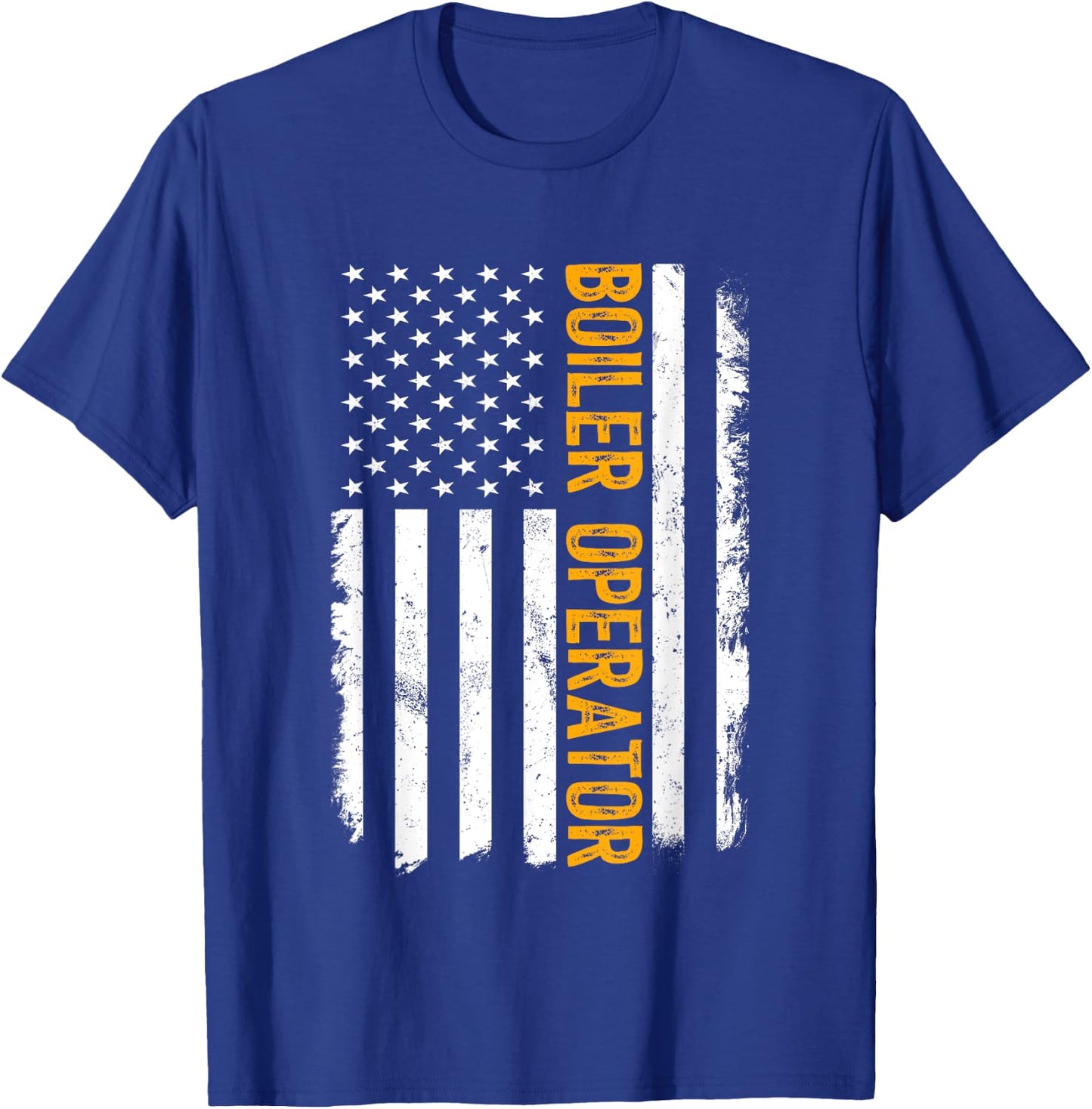 Boiler Operator Job, American Flag Boiler Operators Career T-Shirt - T-Shirt | Royal