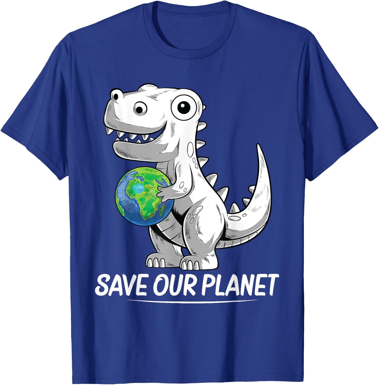 Save our Planet Earth Day 2021 Trex Environment kidsToddler T-Shirt - T-Shirt | Royal