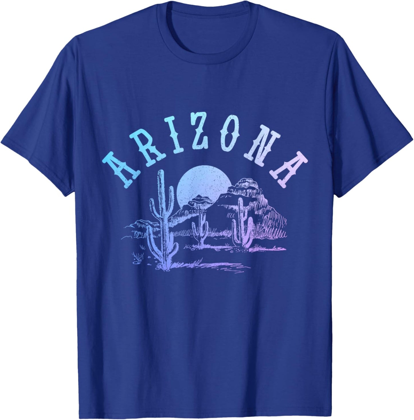 Arizona AZ Pride Cactus Vintage T-Shirt - T-Shirt | Royal