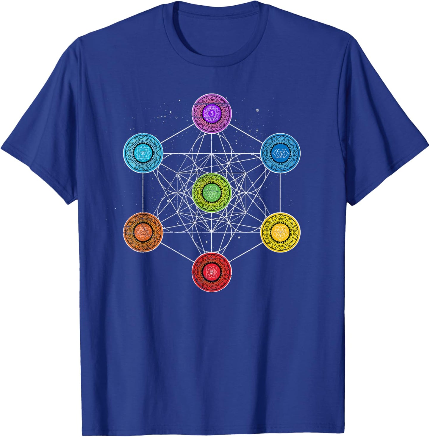 Sacred Geometry Metatrons Cube 7 Chakras - Psychedelic Shirt T-Shirt - T-Shirt | Royal