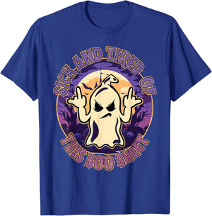 Sick And Tired Of This Boo Sheet Halloween Ghost Costume T-Shirt - T-Shirt | Royal