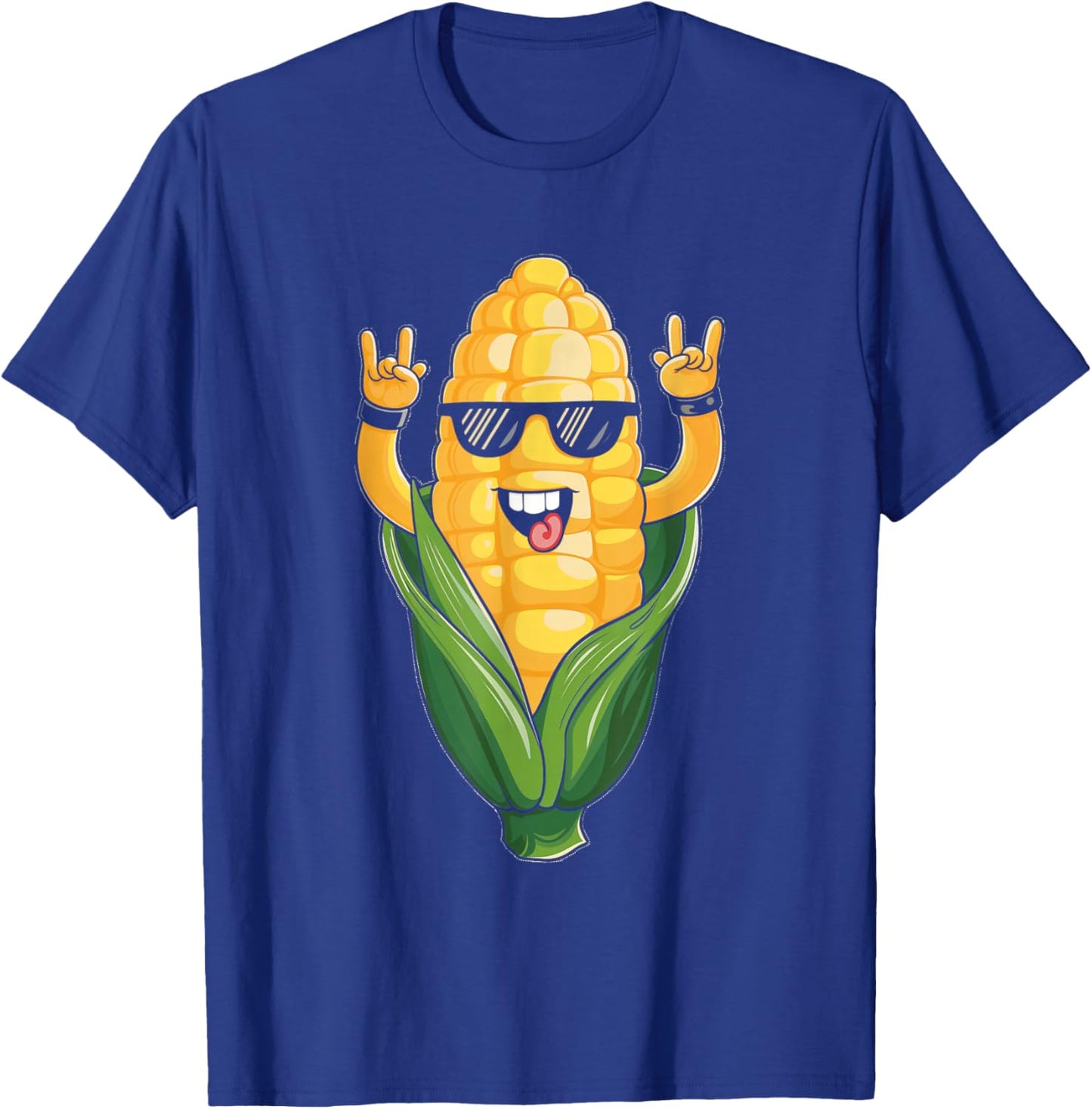 Rock On Corn Corn Lover Sweet Corn On The Cob T-Shirt - T-Shirt | Royal