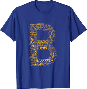University Varsity-Gold B - Blessed In Countless Ways T-Shirt - T-Shirt | Royal