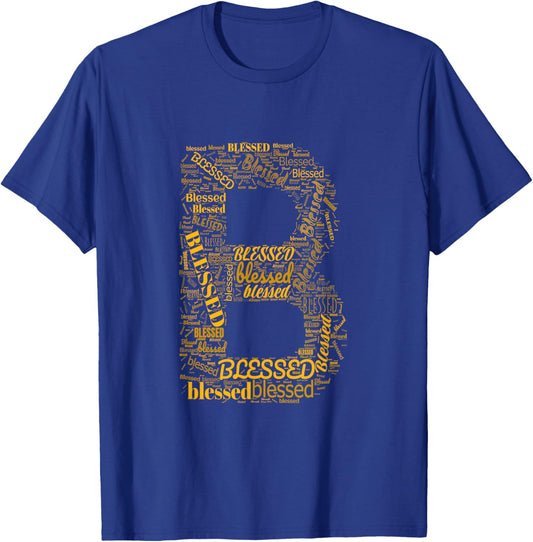 University Varsity-Gold B - Blessed In Countless Ways T-Shirt - T-Shirt | Royal