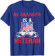 My Grandpa Is A Veteran American Military Veterans Usa T-Shirt - T-Shirt | Royal