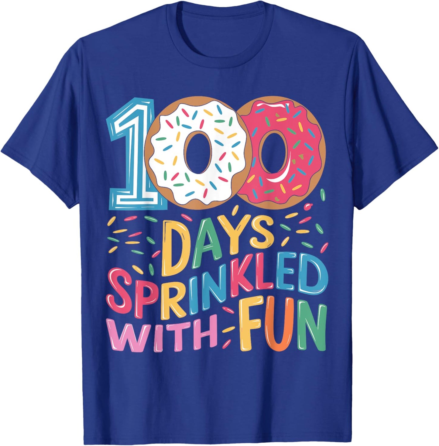 100 Days of School Girls Kindergarten 100th Day of School T-Shirt - T-Shirt | Royal