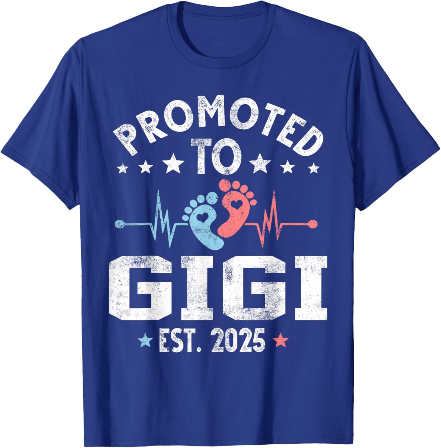 Vintage Promoted To Gigi EST. 2025 T-Shirt - T-Shirt | Royal