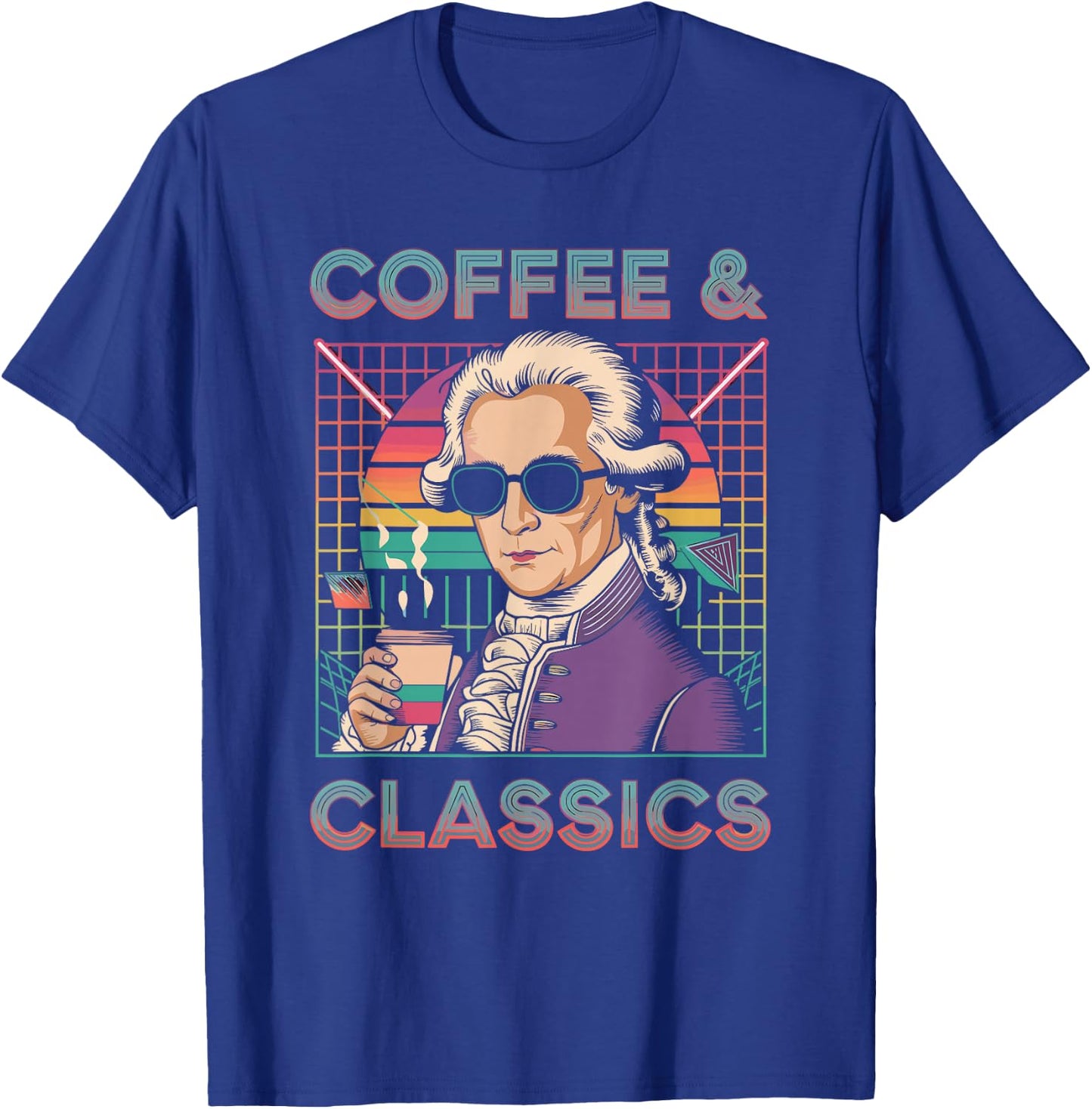 Wolfgang Amadeus Mozart Quote Coffee & Classical Music Lover T-Shirt - T-Shirt | Royal