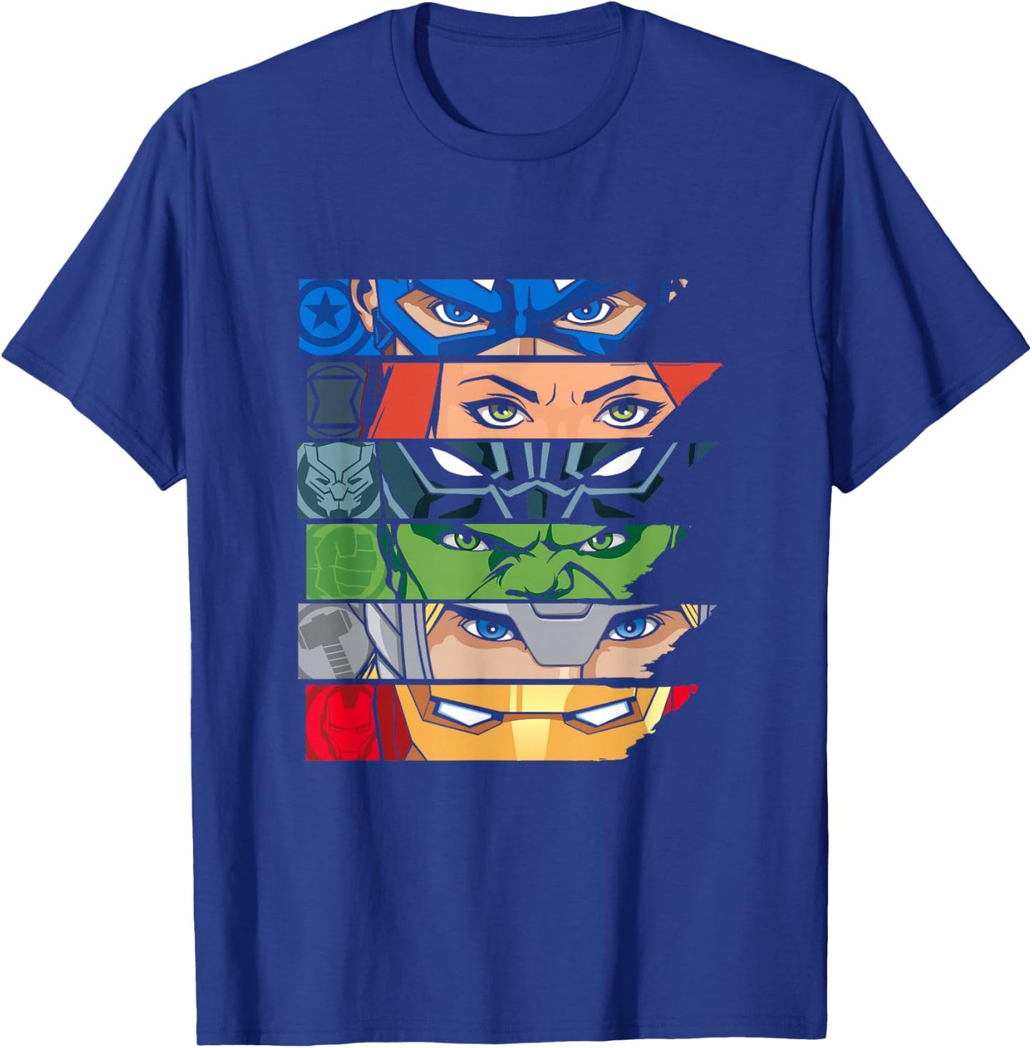 Marvel Avengers Super Hero Eyes Black T-Shirt - T-Shirt | Royal