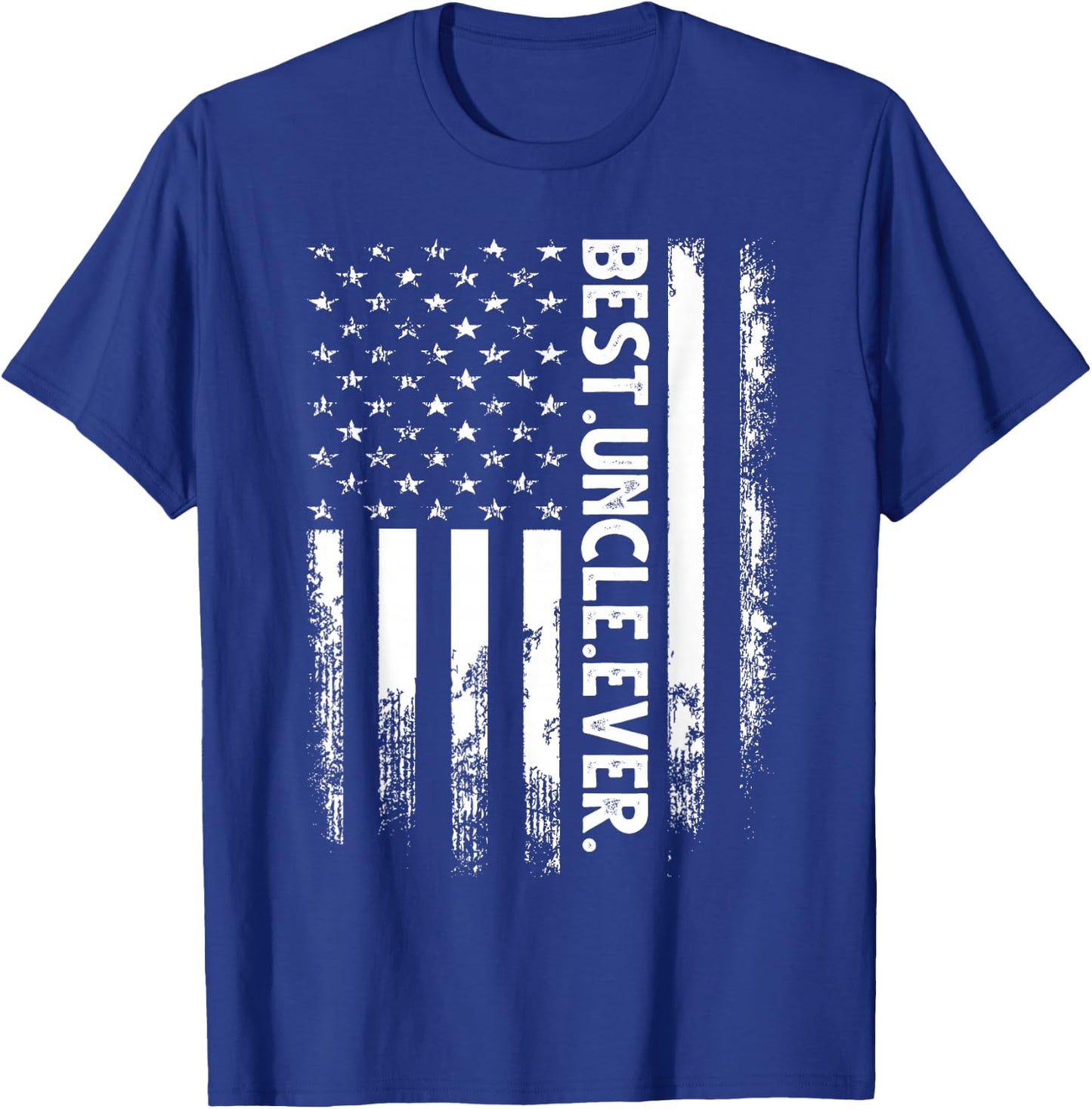Best Uncle Ever American Flag Christmas T-Shirt - T-Shirt | Royal