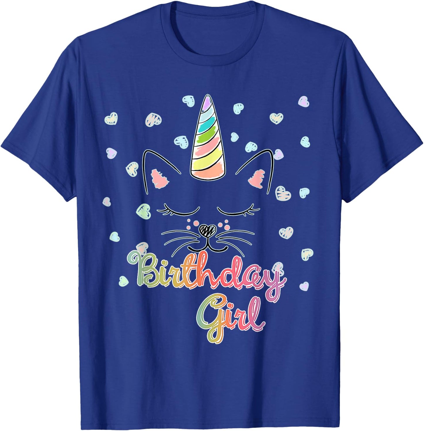 Caticorn Unicat Birthday Party Girl Shirt T-Shirt - T-Shirt | Royal