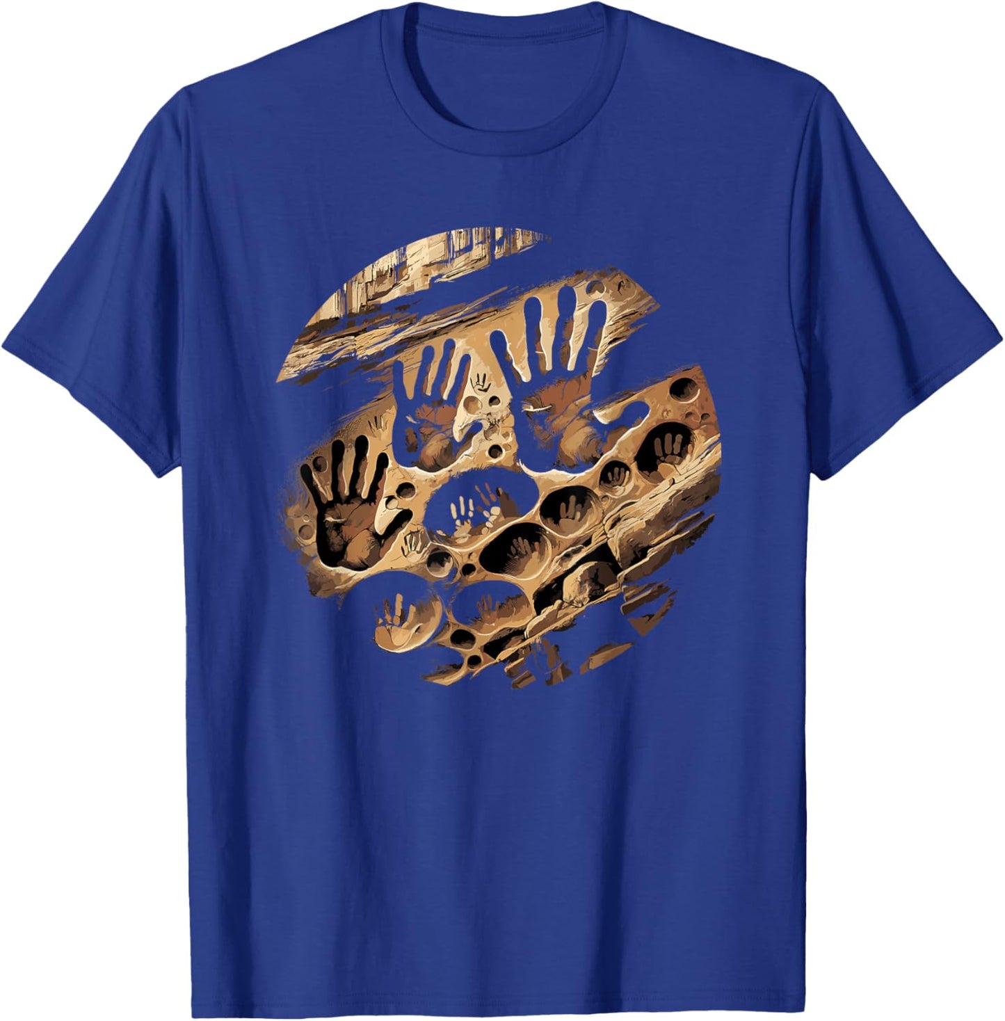Kokopelli Petroglyphs Rock Painting Cave Art Design T-Shirt - T-Shirt | Royal