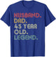Husband Dad 45 Year Old Legend Dad Joke Funny Father's Day T-Shirt - T-Shirt | Royal