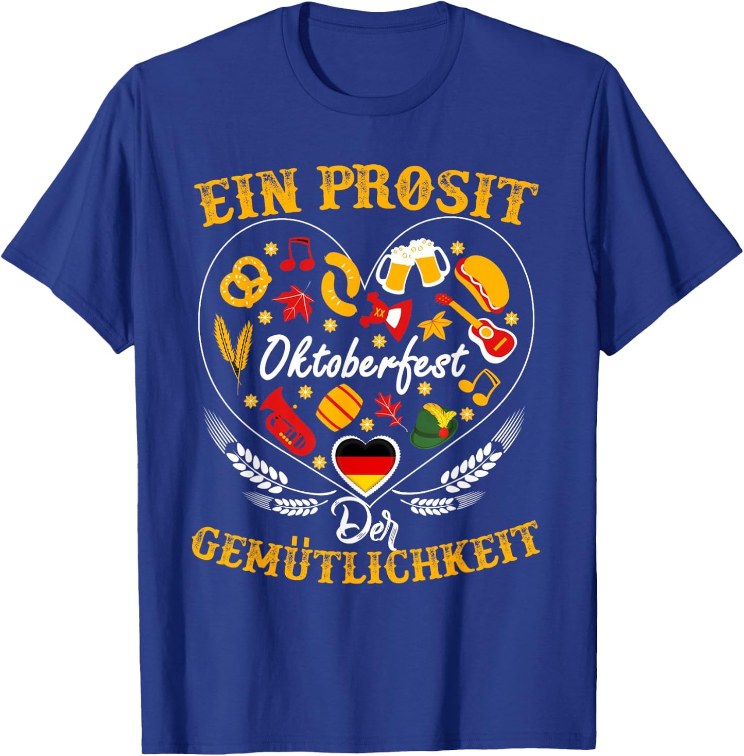 Funny German Oktoberfest "Prosit der Gemuetlichkeit" Gift T-Shirt - T-Shirt | Royal