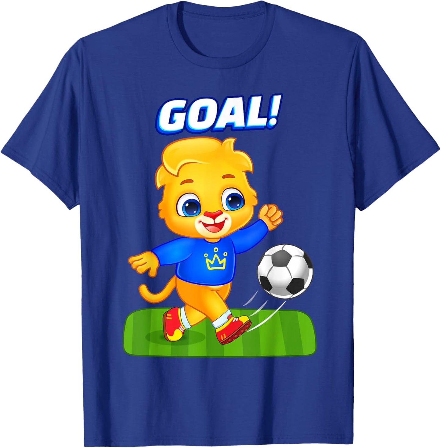 Soccer Lover Sports Player | Lucas Playing Soccer T-Shirt - T-Shirt | Royal