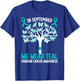 In september we wear teal Ovarian Cancer Awareness T-Shirt - T-Shirt | Royal