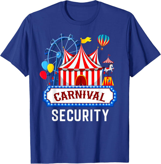 Carnival Security Circus Costume Carny Event Staff Men Women T-Shirt - T-Shirt | Royal