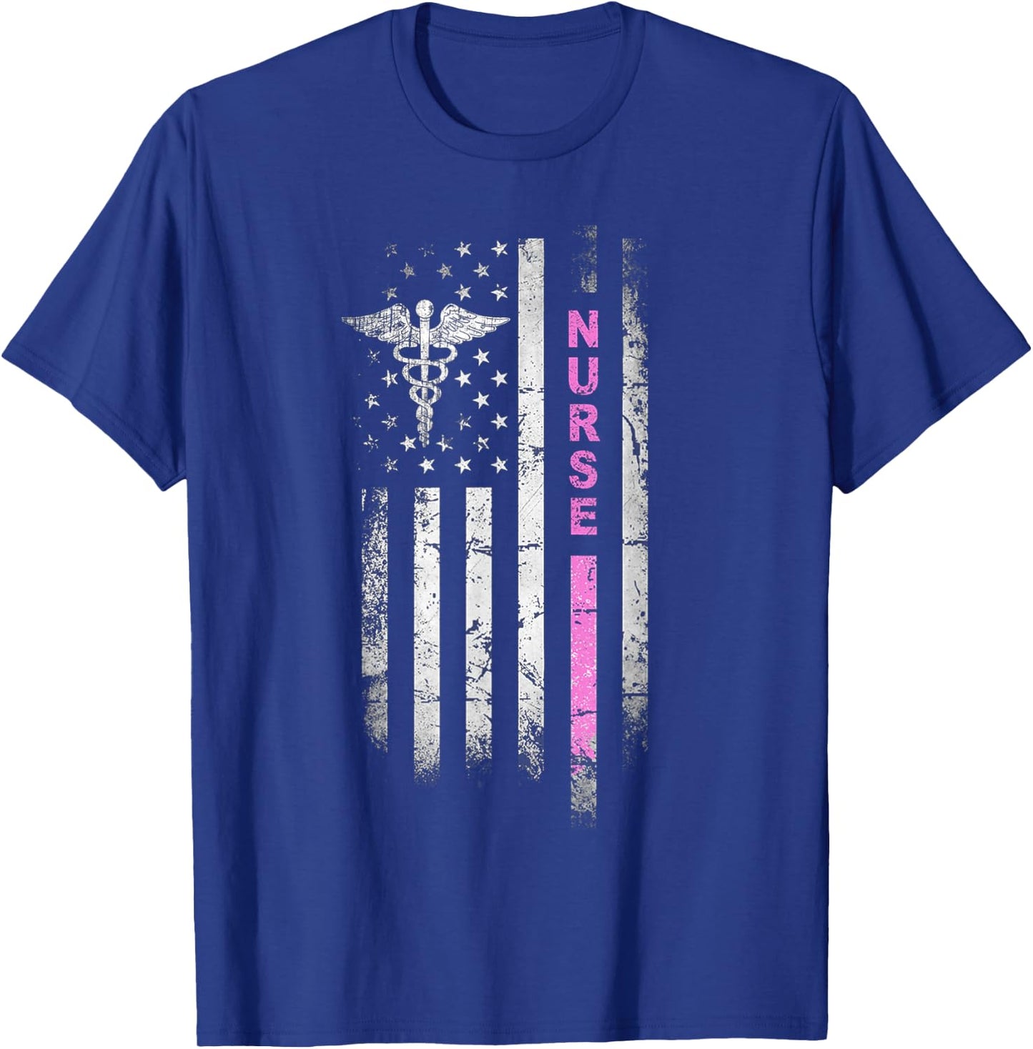 NURSE Squad Vintage Flag I Survived Nursing School RN Team T-Shirt - T-Shirt | Royal