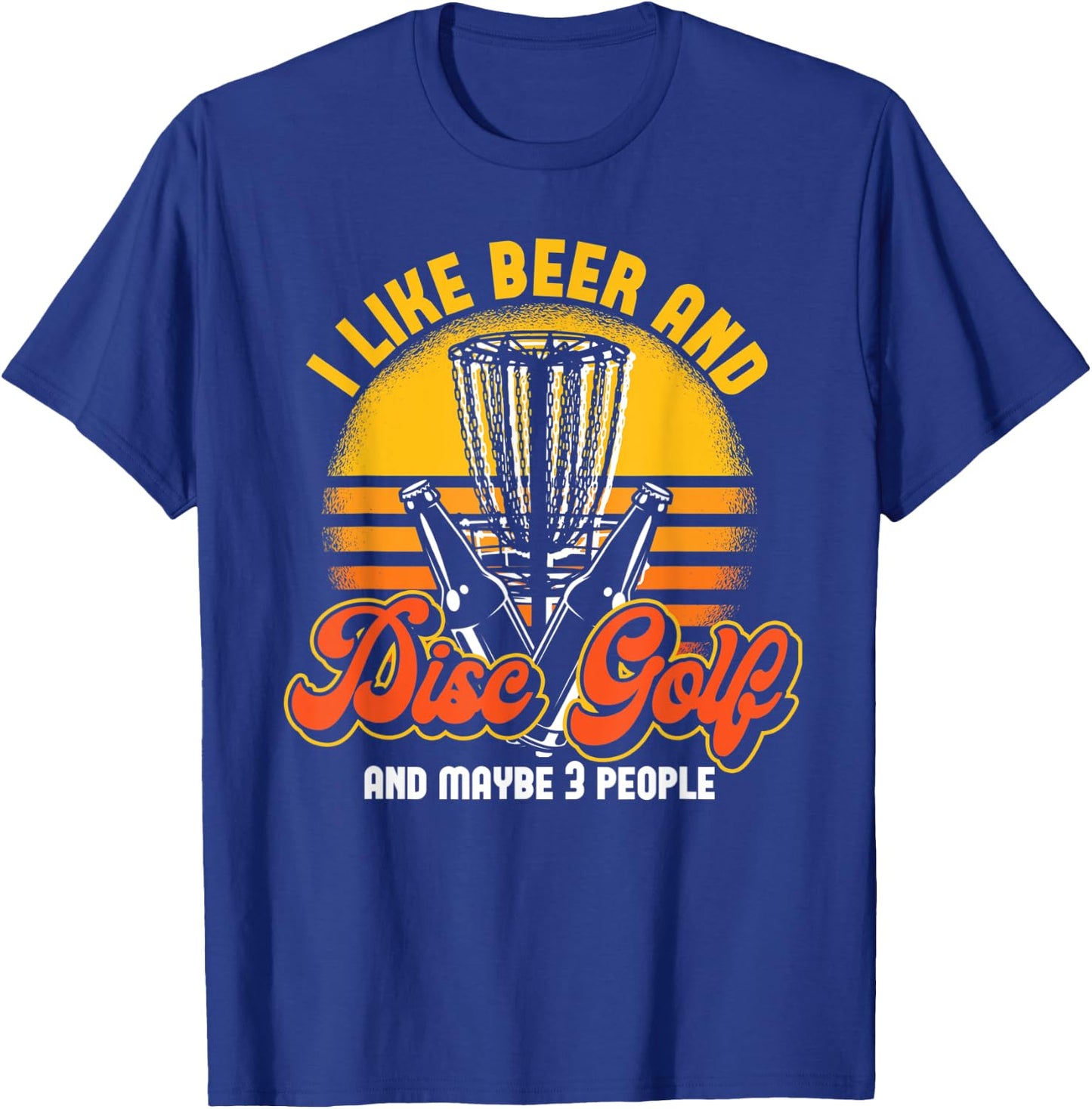 Beer Drinking Party Stupid Tree Frisbee Golfer Disc Golf T-Shirt - T-Shirt | Royal