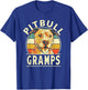 Pitbull Gramps Retro Grandma Vintage Grandmom Dog Breed T-Shirt - T-Shirt | Royal