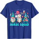 Funny Christmas Scrub Tops Women Gnomes Scrubs Nurse Squad T-Shirt - T-Shirt | Royal