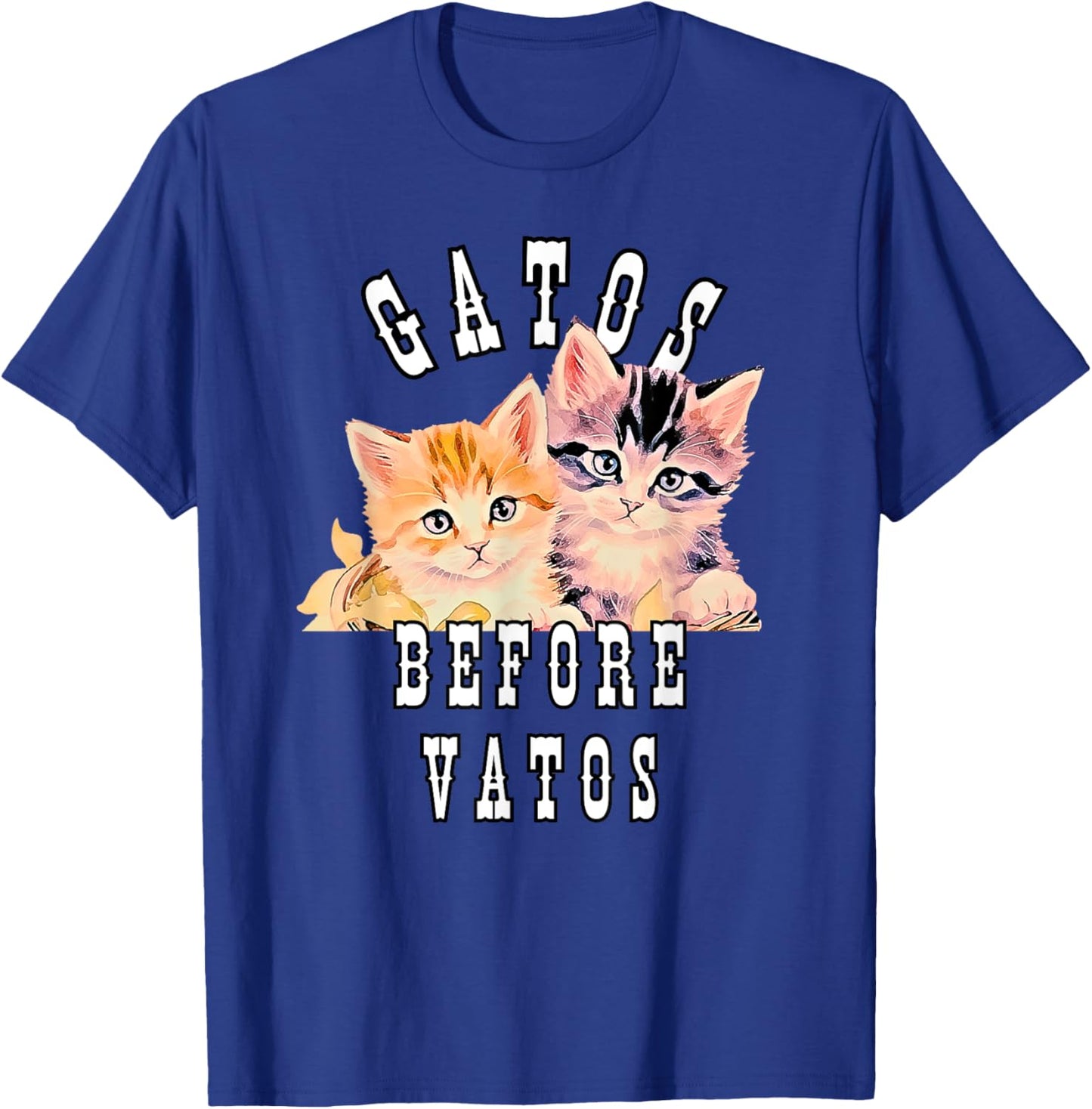 Gatos Before Vatos Galentines Day Valentines Vintage Cat Women T-Shirt - T-Shirt | Royal