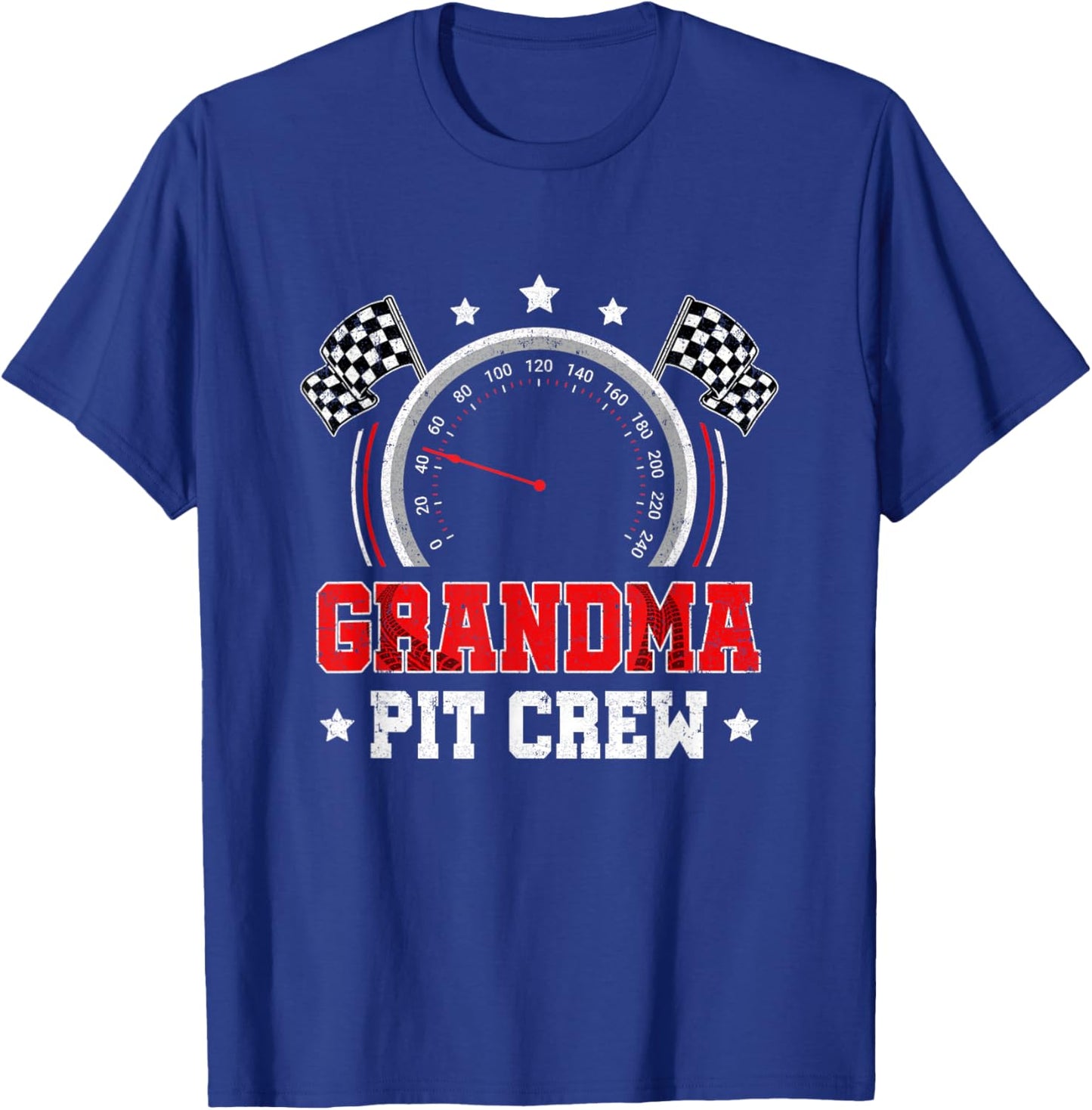 Grandma Pit Crew Race Car Birthday Party Racing Family T-Shirt - T-Shirt | Royal