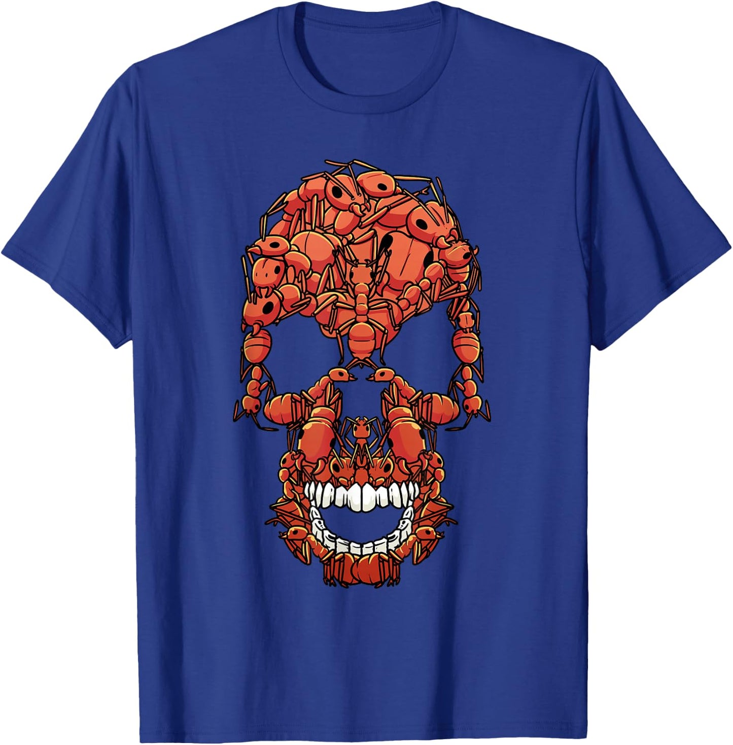 Funny Red Fire Ant | Ant Skull T-Shirt - T-Shirt | Royal