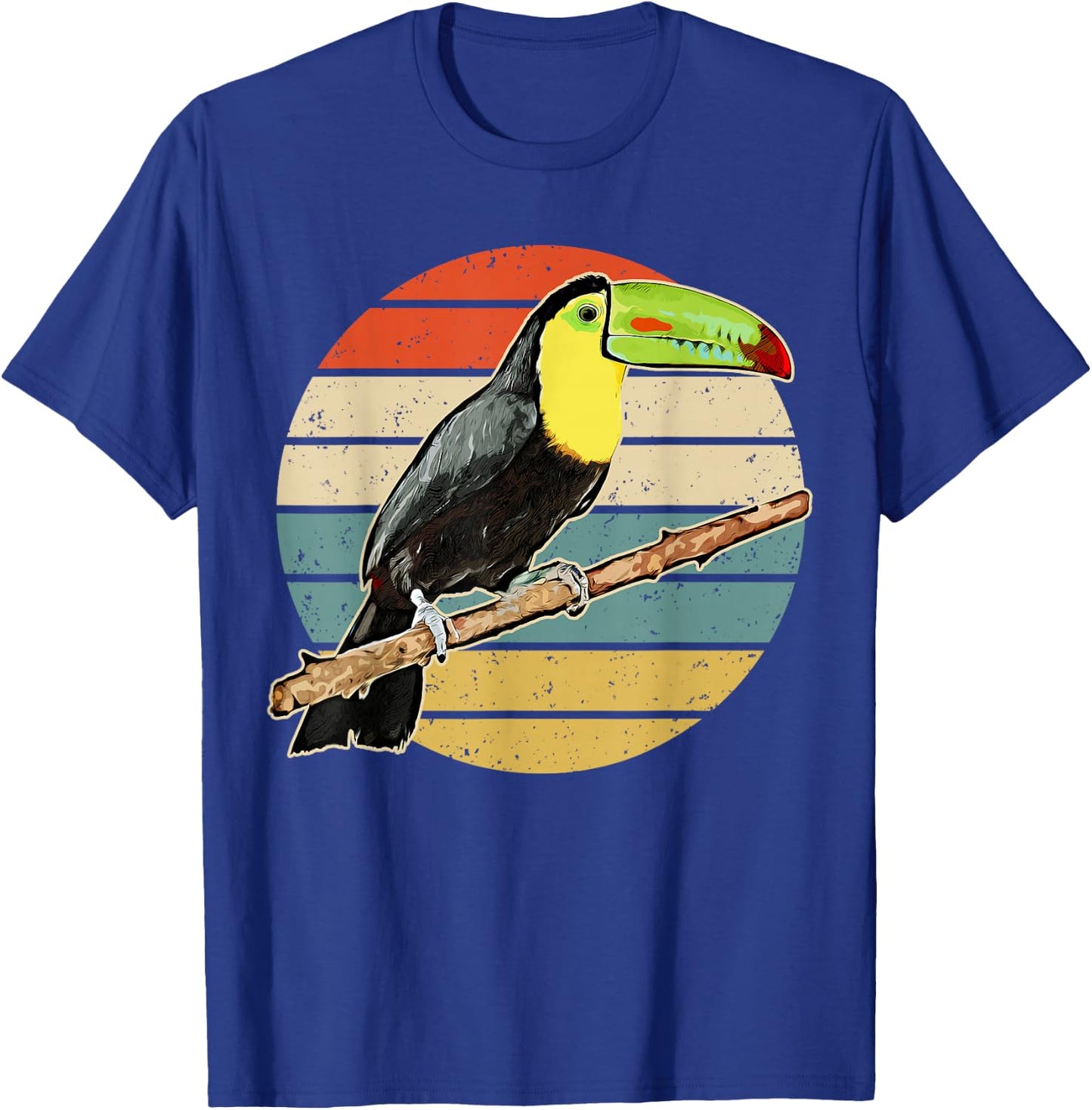 Retro Toucan Vintage Distressed Style Toucan T-Shirt - T-Shirt | Royal