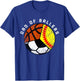 Dad Of Ballers Funny Softball Soccer Basketball Dad T-Shirt - T-Shirt | Royal