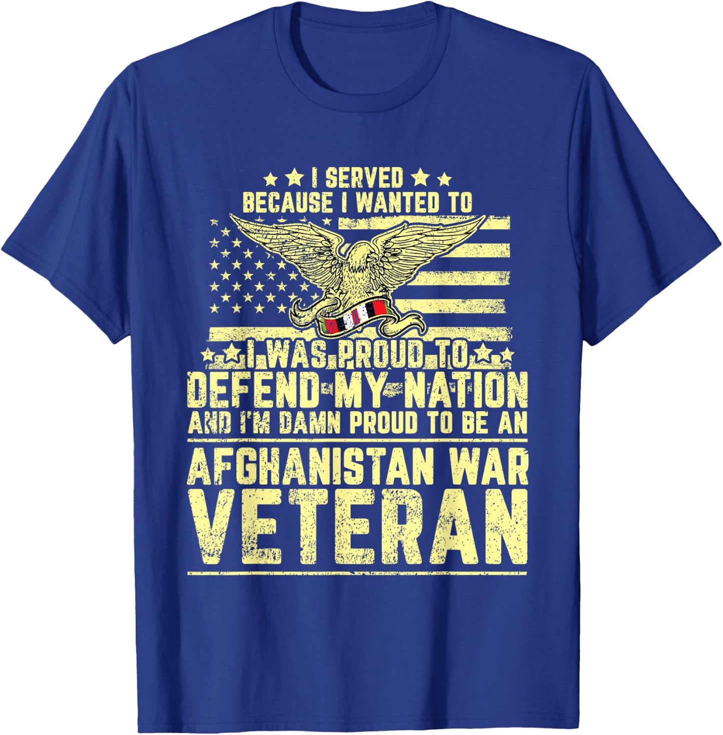 Proud Veteran OEF Afghanistan Operation Enduring Freedom T-Shirt - T-Shirt | Royal