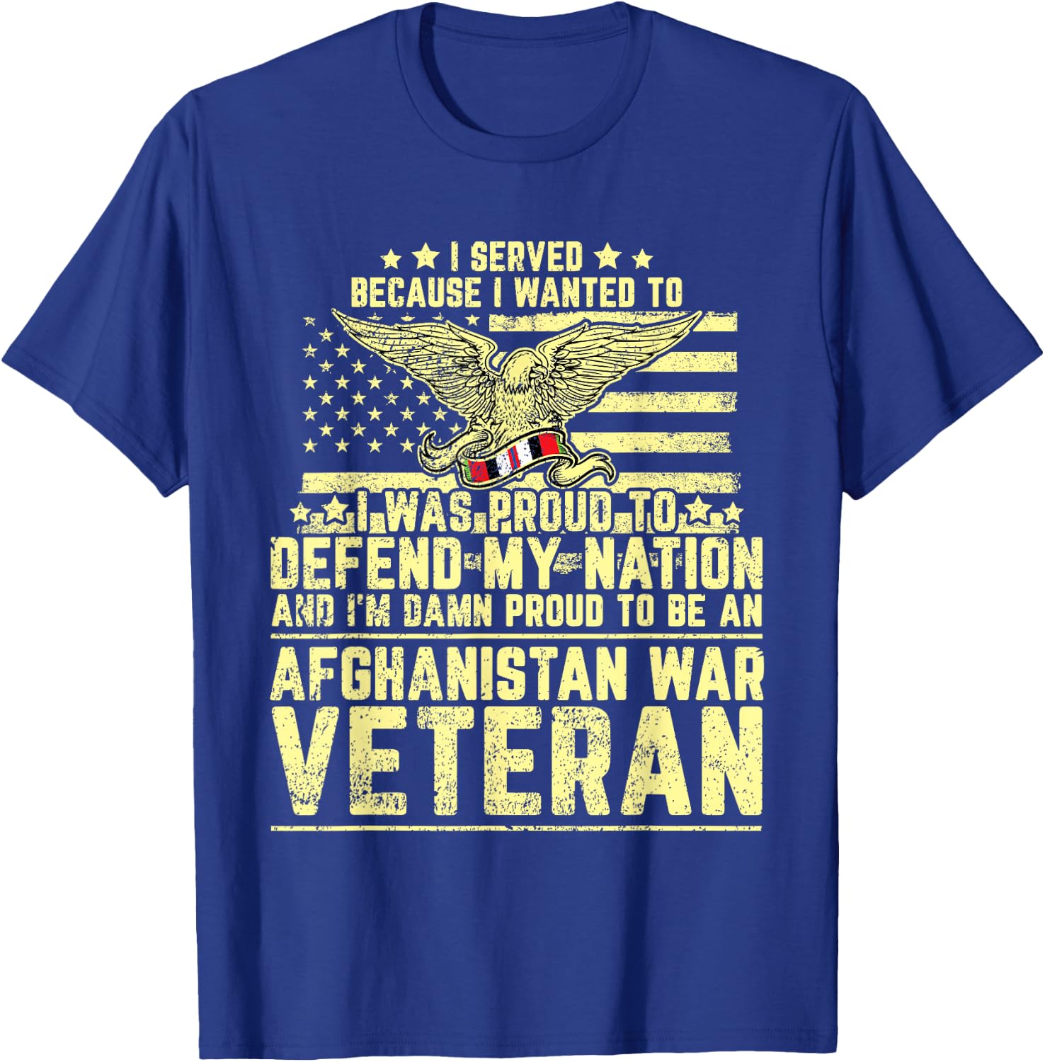 Proud Veteran OEF Afghanistan Operation Enduring Freedom T-Shirt - T-Shirt | Royal