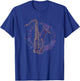 Saxophone Graphics Saxophone Player Saxophone Music T-Shirt - T-Shirt | Royal
