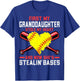First My Granddaughter Stole My Heart - Softball Grandpa T-Shirt - T-Shirt | Royal