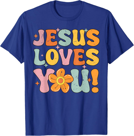 Christian Lovers Jesus Loves you Jesus Faith Jesus Loves you T-Shirt - T-Shirt | Royal