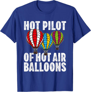 Funny Ballooning Balloon Trips Aviator Hot Air Balloon Pilot T-Shirt - T-Shirt | Royal