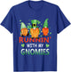 Running With My Gnomies St Patrick Day Shamrock Gnome T-Shirt - T-Shirt | Royal