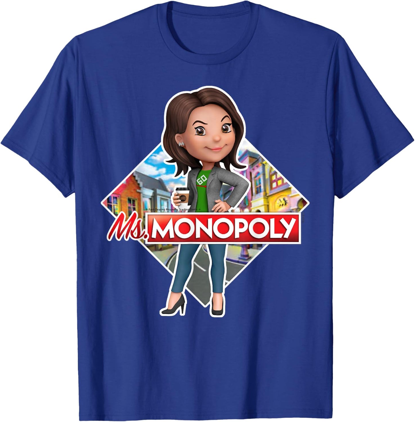 Monopoly Ms. Monopoly Board Game Logo T-Shirt - T-Shirt | Royal