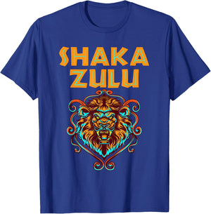 Africa Pride Zulu Warrior Shaka Lion African Tribe King Zulu T-Shirt - T-Shirt | Royal