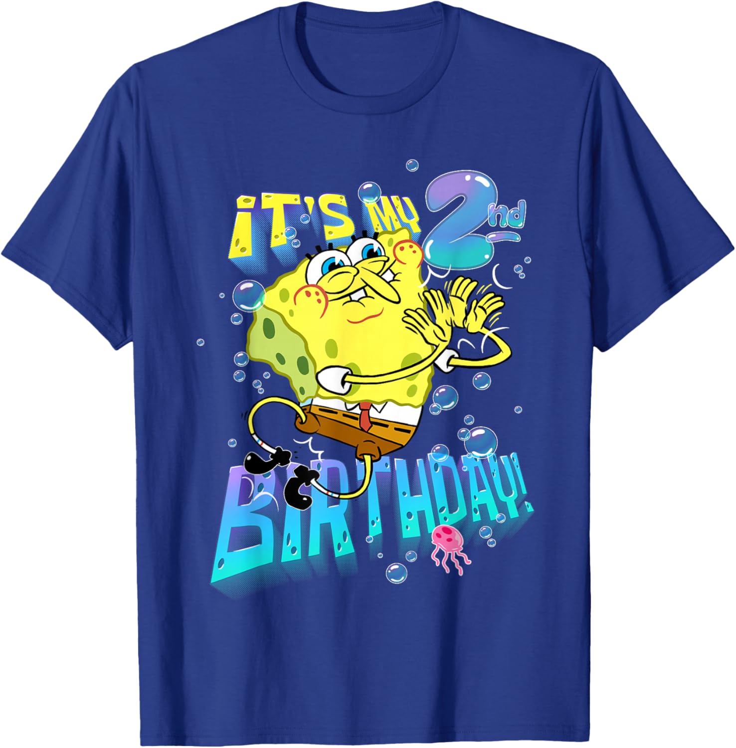 Spongebob It's My 2nd Birthday Boy Girl Kid B-Day Spongebob T-Shirt - T-Shirt | Royal