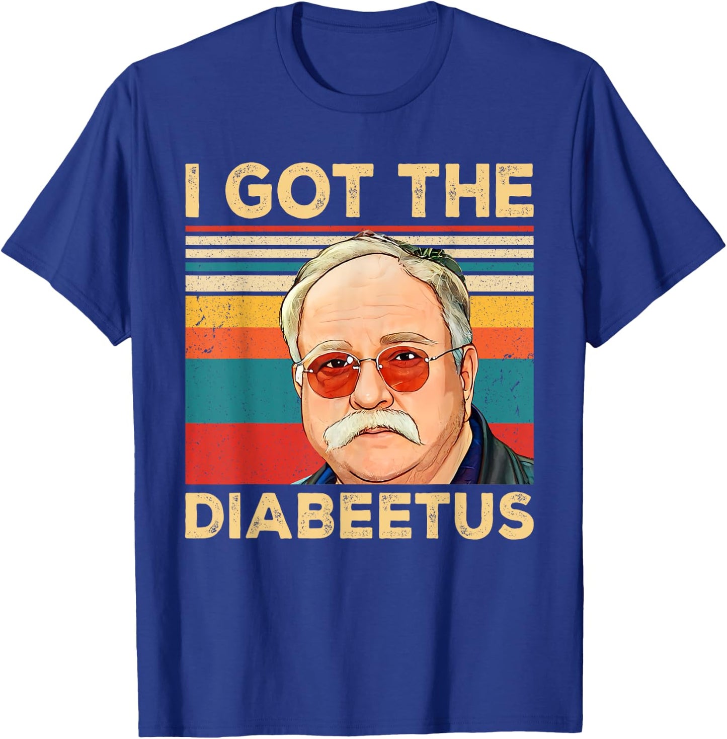 Funny Diabetes Awareness Outfits Family Matching -Adults Retro I Got The Diabeetus Funny Pancreas Diabetes Awareness Black Small Short Sleeve T-Shirt - T-Shirt | Royal
