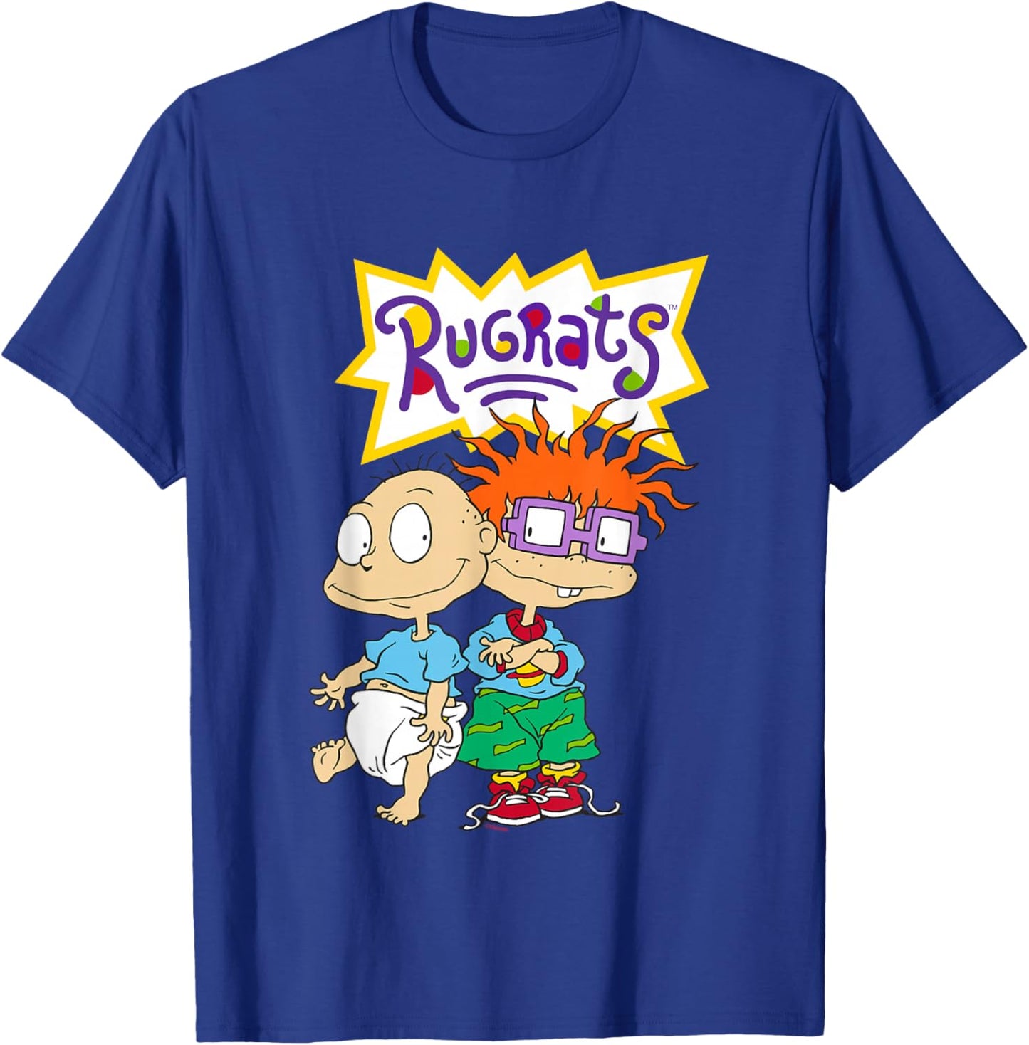 Rugrats Iconic Best Friends Tommy Chuckie Big Chest Logo T-Shirt - T-Shirt | Royal