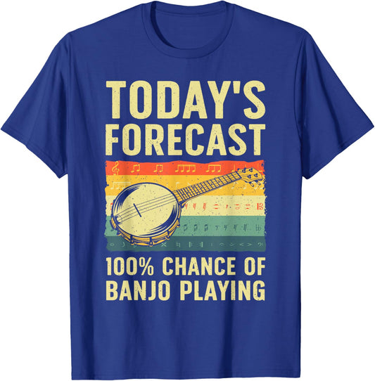 Funny Banjo Art Women Bluegrass Instrument Player T-Shirt - T-Shirt | Royal